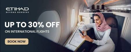 Etihad Airways Promo Codes banner